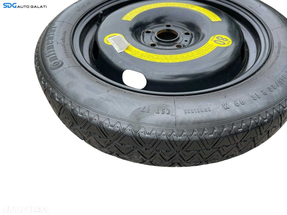 Roata Janta Tabla Rezerva Slim T145 80 18 R18 Continental Volkswagen Tiguan 5N 2007 - 2015 Cod 5N0601027E 5N0601027A [K0823] - 2