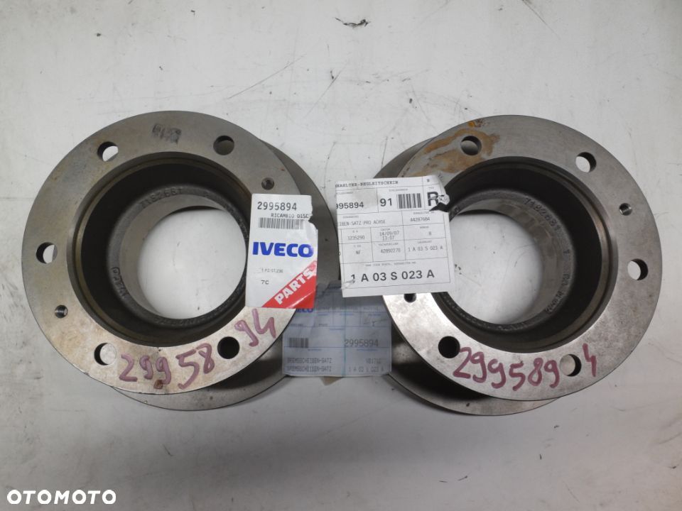 Tarcze hamulcowe komplet przód L/P IVECO EUROCARGO I-III 5.9D/7.7D 01.91-09.15 KOMPLET 2 SZTUKI - 1