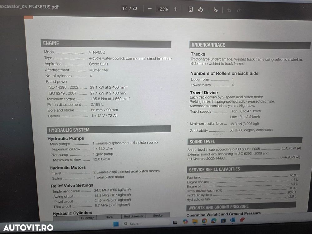 Hitachi ZX48U-6, 2023, 2.662h, CUPLA RAPIDA HIDR+3 CUPE NOI, Lama nivelare, Masa operationala 5t, latime 2m, ad sapare 4m, ridica 2,6t, Aer cond, Antifurt, senile 80% ok, posibil leasing 4 ani, PROMOTIE 39.500 EUR+Tva - 7