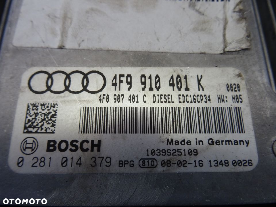 4F9910401K 0281014379 sterownik silnika 3.0 TDI Audi A6 C6 czesci - 2