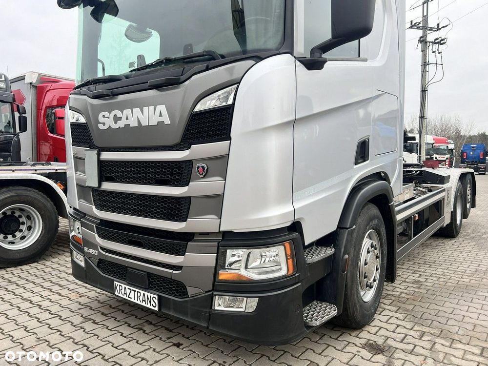 Scania r450 hakowiec palfinger 6x2/4 z Niemiec Cały na poduszce 2019 - 18