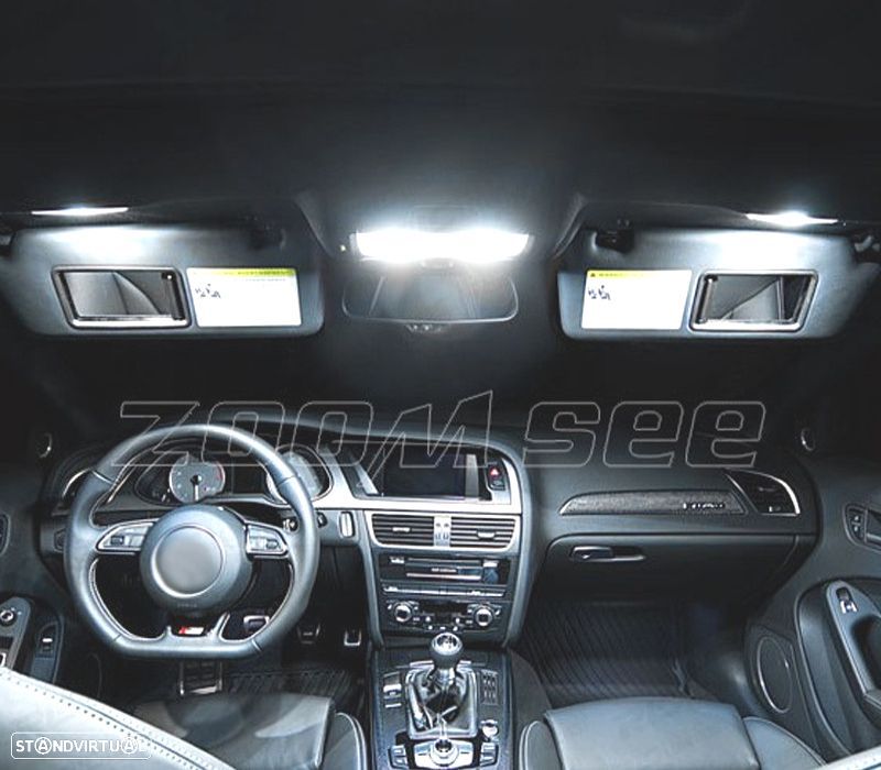 KIT COMPLETO 15 LAMPADAS LED INTERIOR PARA AUDI A4 S4 B8 SALOON SEDAN 09-15 - 3