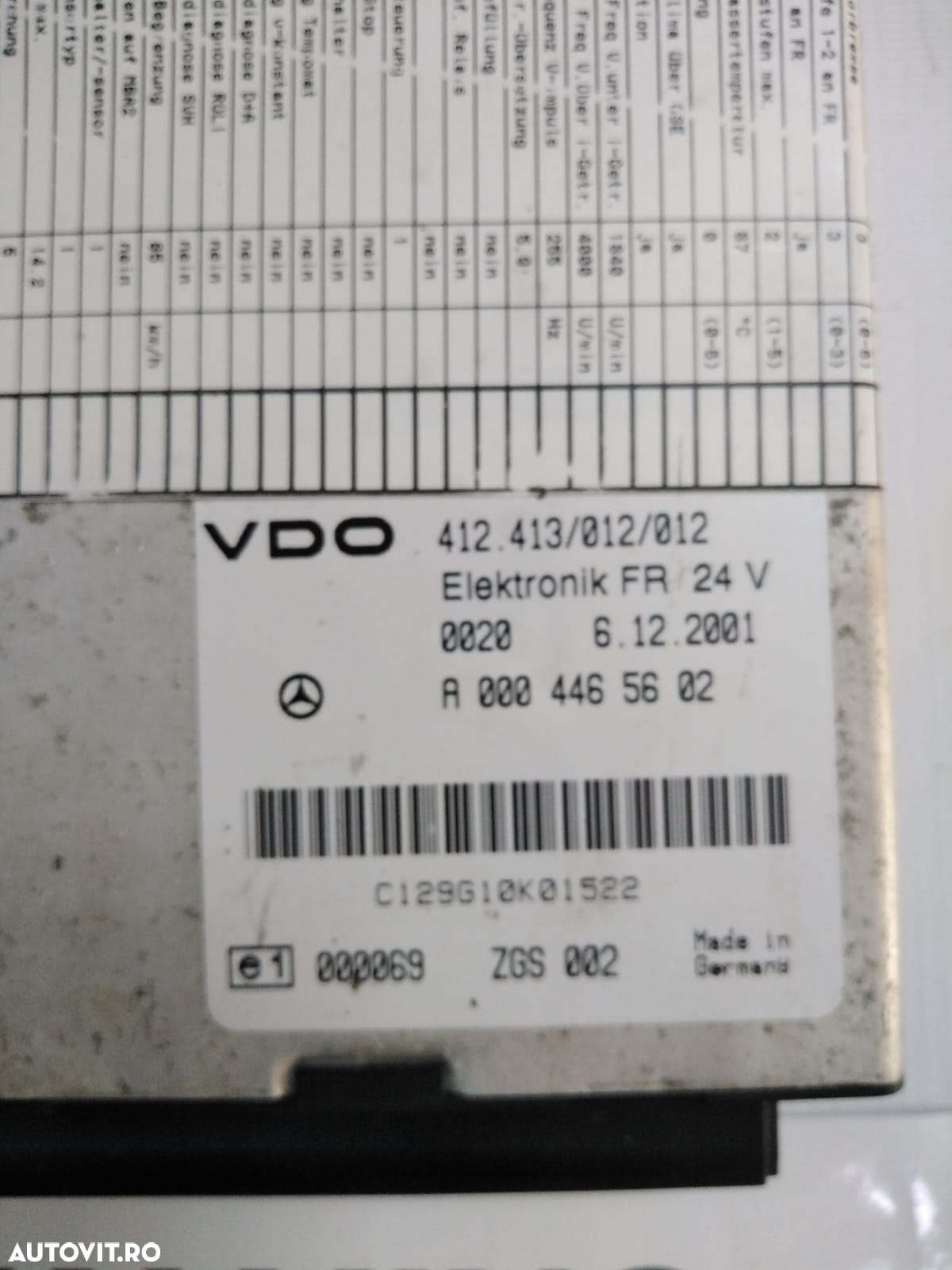 Calculator VDO Mercedes Actros MP1 - 6