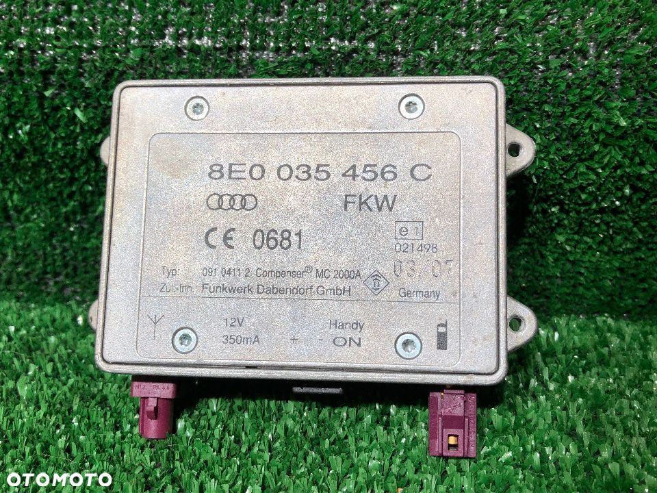 AUDI Q7 4L 2005-> WZMACNIACZ SYGNAŁU ANTENY RADIA TELEFONU 8E0035456C - 1