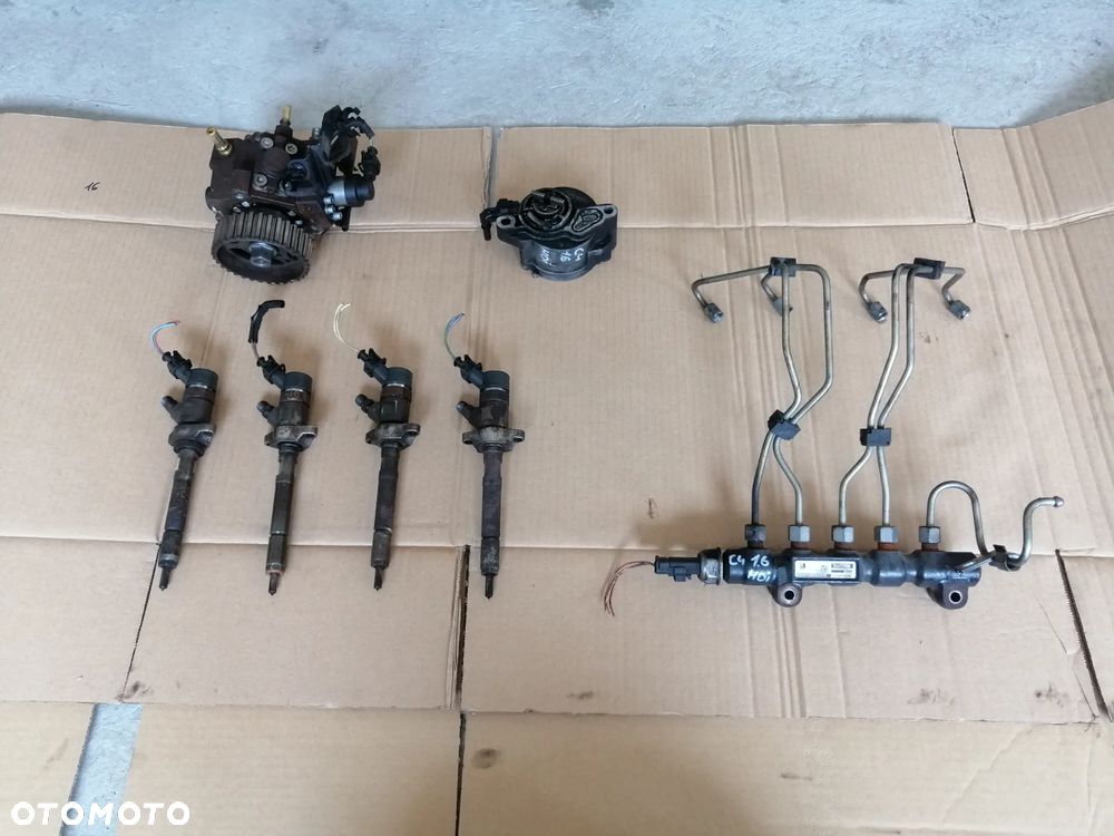 Citroen Peugeot Volvo Ford komplet wtryskiwaczy Bosch 0445110259 pompa 0445010102 listwa czujnik przewody komplet za 999zł - 1