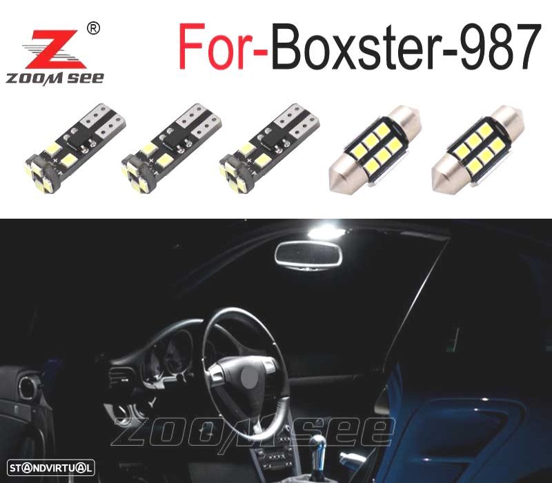 KIT COMPLETO 16 LAMPADAS LED INTERIOR PARA PORSCHE BOXSTER 987 BASE S 05-11 - 1