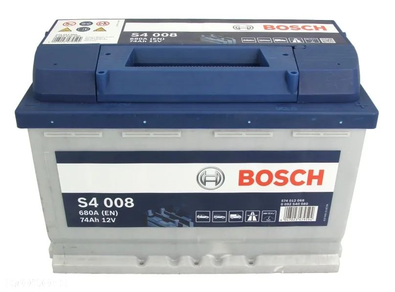 AKUMULATOR SAMOCHODOWY Bosch 0 092 S40 080 74Ah 680A P+ 12V - 1