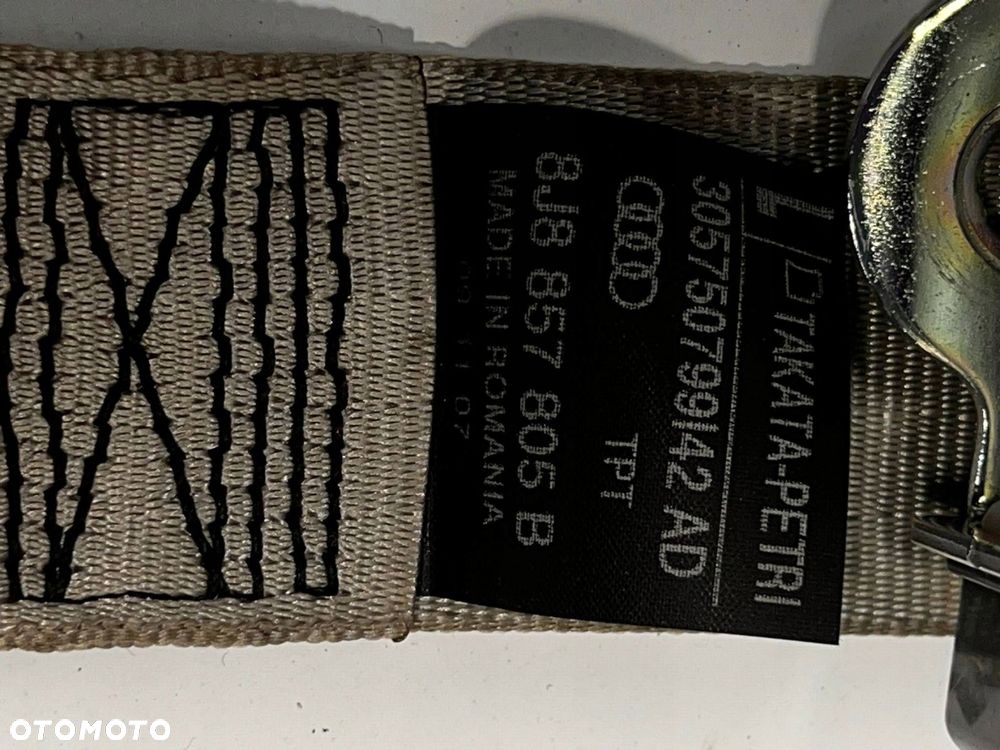 8J8 857 705 D Pas bezpieczeństwa fotela Audi TT TTS Mk2 2008 PRZÓD KOMPLET - 2