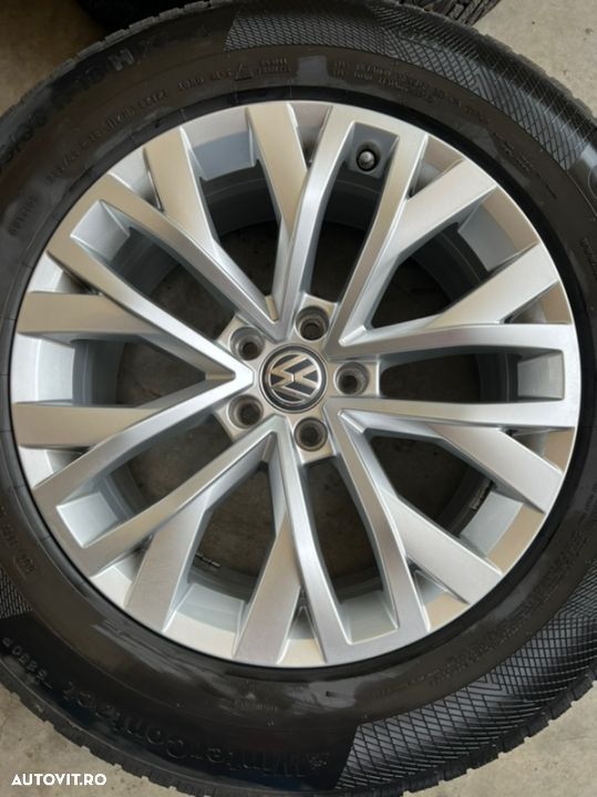 vând set jante originale Volkswagen Tuareg pe 18” cu anvelope de iarnă - 4