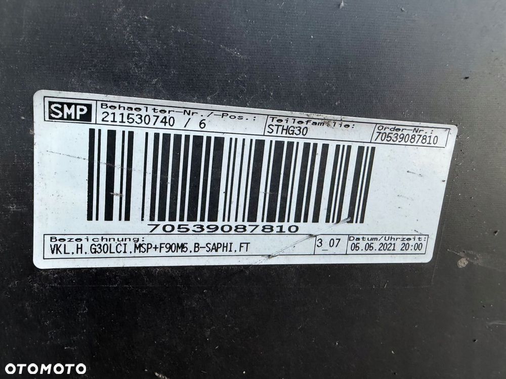 zderzak tył tylny bmw serii 5 g30 sedan lift fl lci 2020- m-pakiet 8098688 - 9