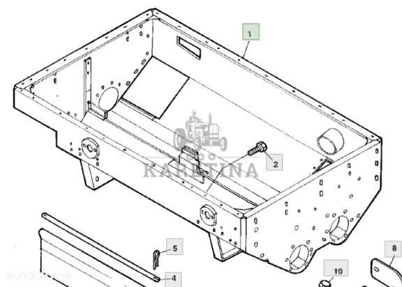 John Deere 9780CTS 9780HM 9780 CTS Zbiornik Ziarna AZ102960 AZ54958 AH170321 - 1