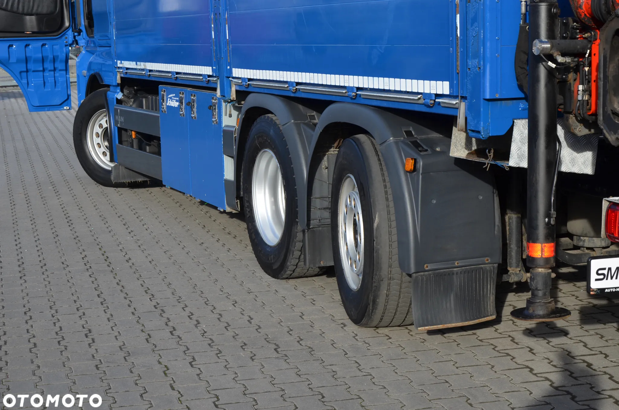 MAN TGX 26.500 6x2 HDS ZETKA PALFINGER KLIMA P. OŚ POD. I SKRĘTNA FULL AIR SKÓRY NAVI DE 5659 + PRZYCZEPA - 9