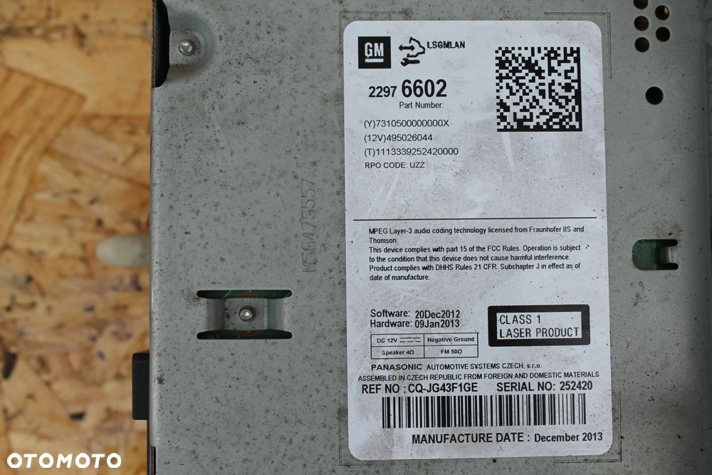 Radio  Opel Zafira C 22976602 - 4