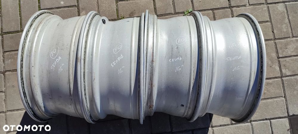 FELGI ALUMNIOWE 5x100 6.5Jx16 CALI ET 43 fi 57.1 5J0601025L SKODA FABIA ROOMSTER RAPID KOMPLET 4 SZTUKI - 13