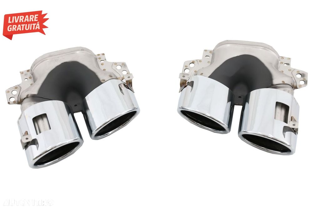 Difuzor Bara Spate Mercedes A-Class V177 Sedan (2018-up) Evacuari Crom- livrare gratuita - 7