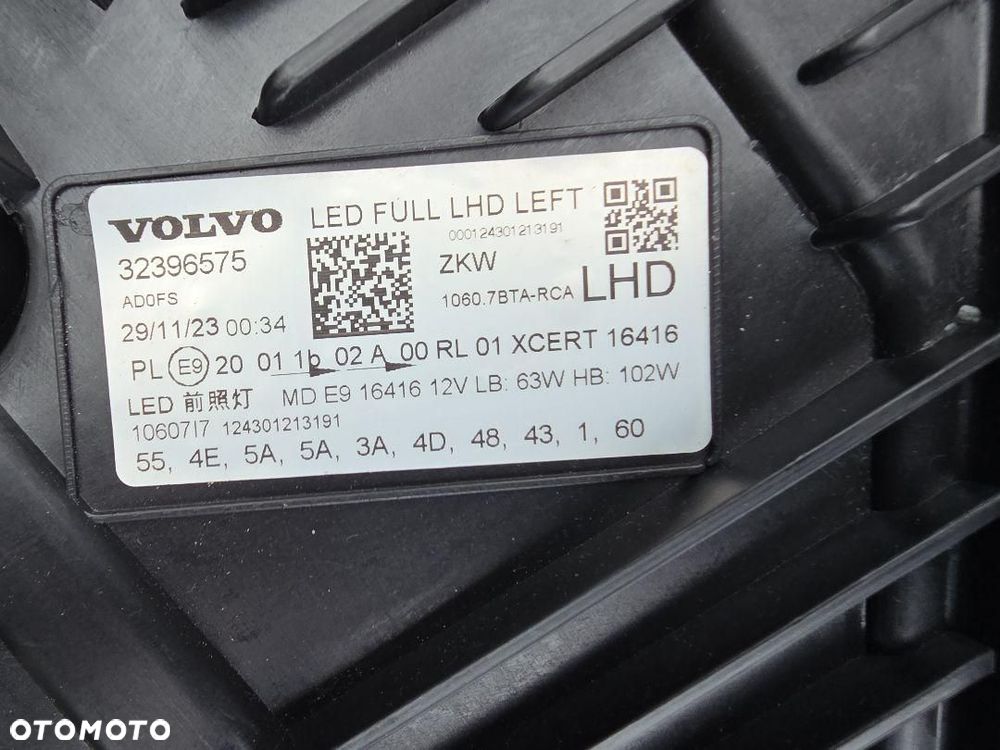 VOLVO XC60 II 2 LIFT Lampy przód Full Led System 32396575 32337383 Czarne - 15