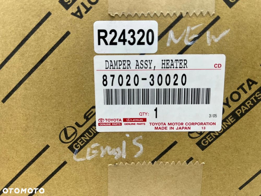 Nagrzewnica Lexus IS Lexus GS 05-15r. NOWA klapka przepustnica regulacji gorącego powietrza 87020-30 - 3