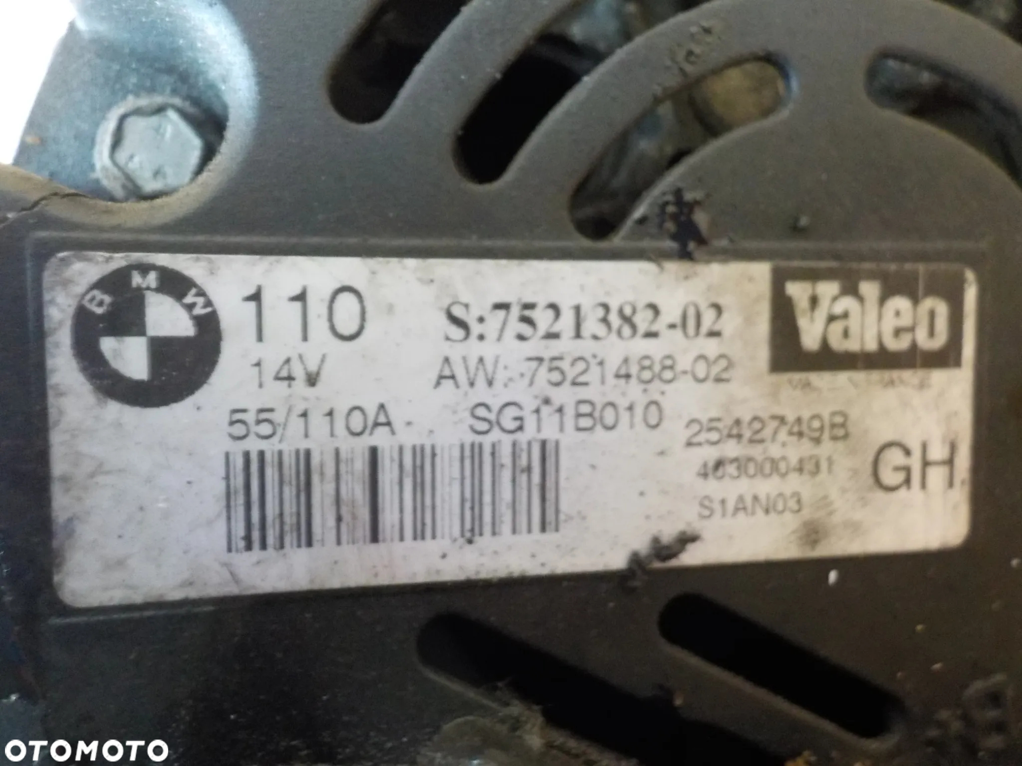 BMW SERIA 3 E46 1.8 B ALTERNATOR 7521382-02 - 7