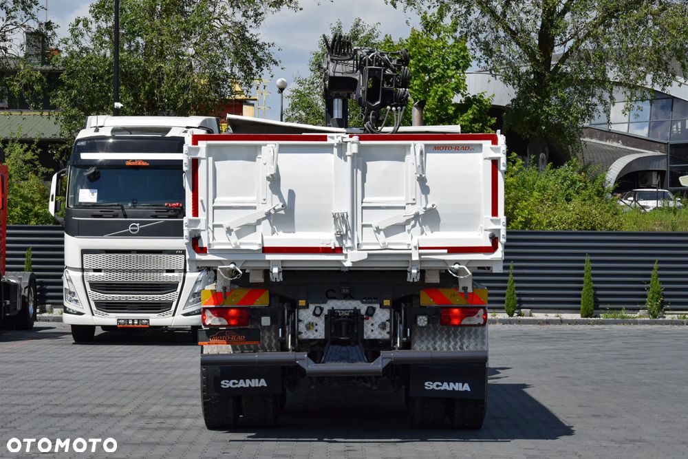 Scania P410 / 6x4 / EURO 6 / HDS HIAB X-HIDUO 158 B-3 / WYSUW x3 / ROTATOR / CHYWTAK / STEROWANIE RADIOWE / WYWROTKA / HYDROBURTA / AUTOMAT / KAMERA COFANIA / NAWIGACJA / HAK-ZACZEP / NISKI PRZEBIEG / 2018 / SERWISOWANY / SPROWADZONY - 6