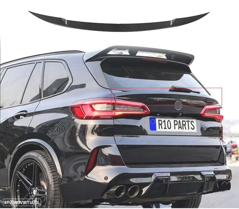 AILERON SPOILER BMW X5 G05 19-23 LOOK M PRETO BRILHANTE - 1