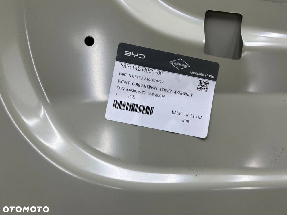 Maska BYD Seal 22r.- pokrywa silnika nowa oryginalna 14264950-00 - 15