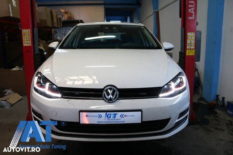 Faruri LED Bi-xenon Look compatibil cu VW Golf 7 VII (2012-2017) Facelift G7.5 GTI Design cu Semnal Dinamic - 4