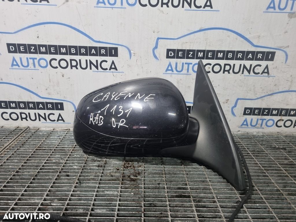 Oglinda dreapta Porsche Cayenne 2002 - 2006 4 Usi NEGRU Z4 / C9Z (1131) Fara rabatare - 1
