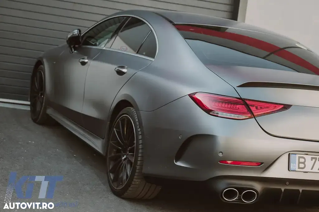Difuzor Bara Spate cu Ornamente toba compatibil cu Mercedes CLS-Class C257 (2018-up) CLS53 Design Chrome - 7