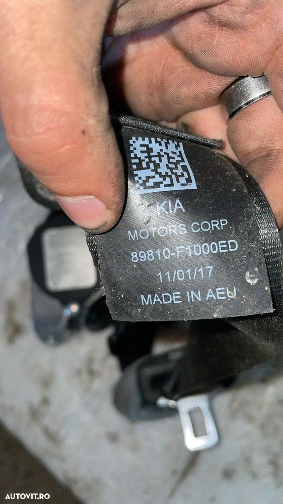 Centura de siguranta stanga/dreapta fata/spate mijloc Kia Sportage 4 2017 88810f1200ed 89850f1000wk 89820f1000ed 89810f1000ed 88820f1200ed - 8