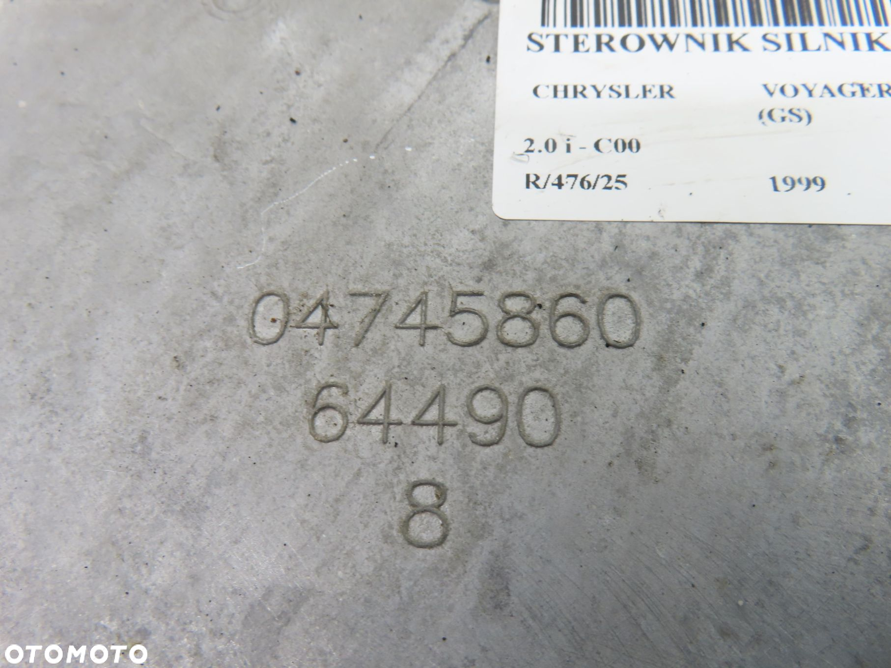 STACYJKA STEROWNIK CHRYSLER VOYAGER III 2.0 04745860 P04686363AC - 7