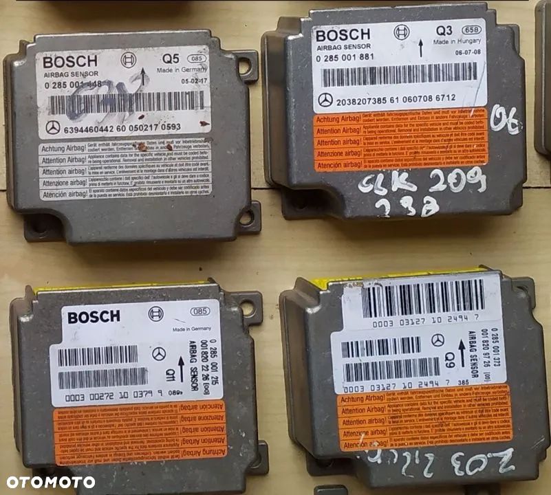 MERCEDES s 220 e 211 CLK 209 sprinter 906 vito 639 moduł sensor poduszek air bag - 9