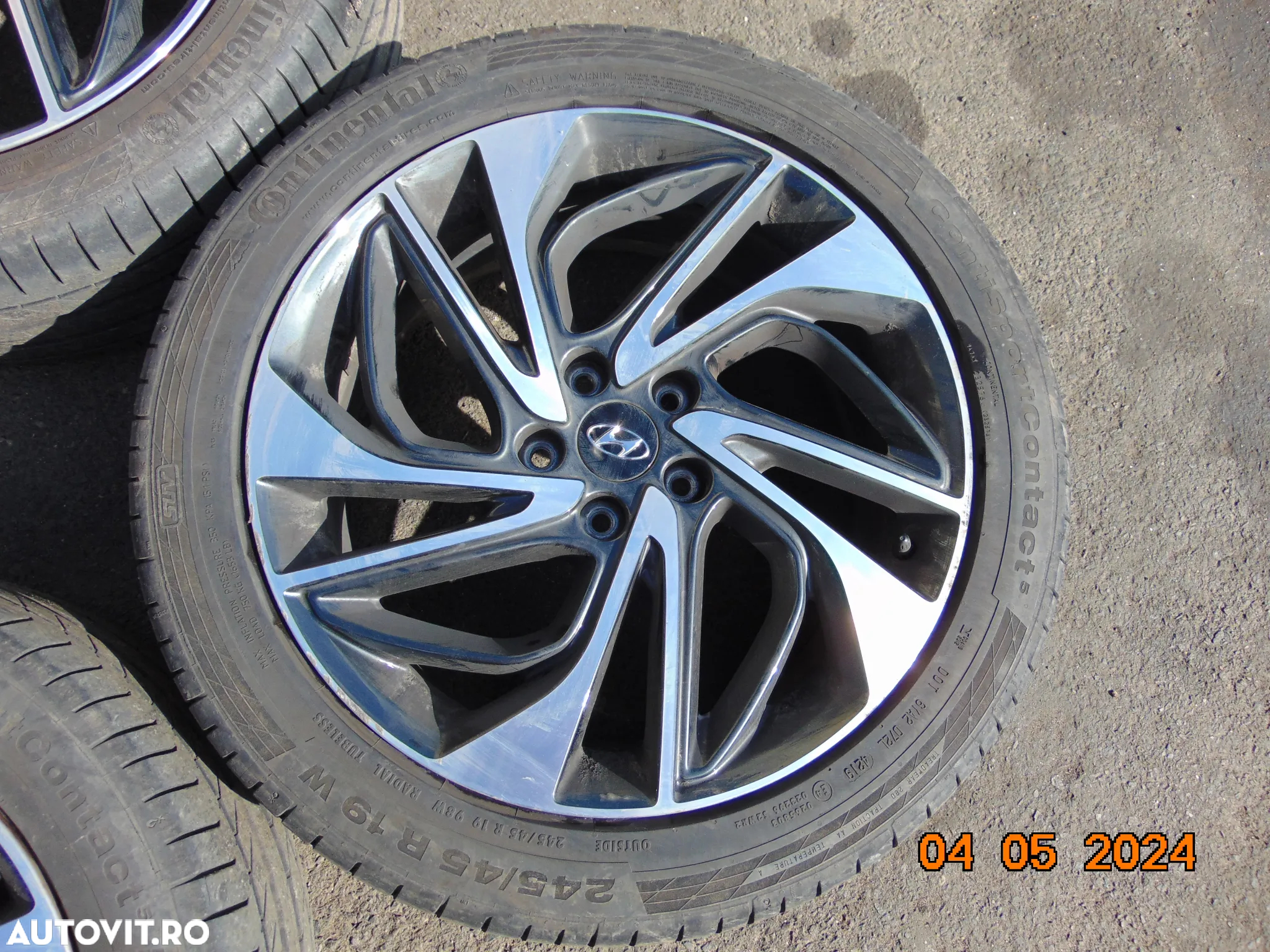 Jante hyundai Tucson r19 jante aliaj cu anvelope vara Santa fe Kia sportage Sorento mazda nissan honda 245/45/r19  continental - 6