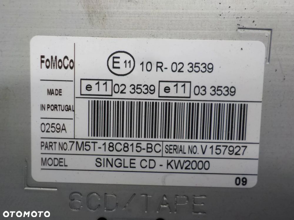 FORD FOCUS MK2 LIFT RADIOODWARZACZ Z KODEM  7M5T-18C815-BC - 3