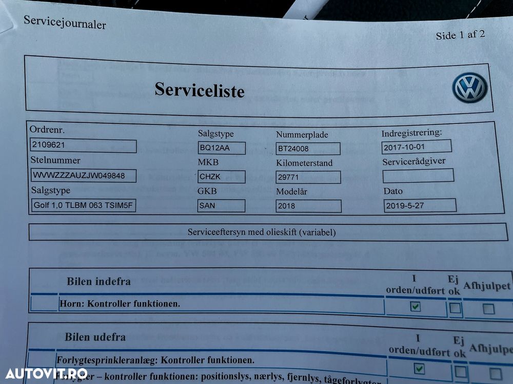 Volkswagen Golf 1.0 TSI (BlueMotion Technology) Comfortline - 27