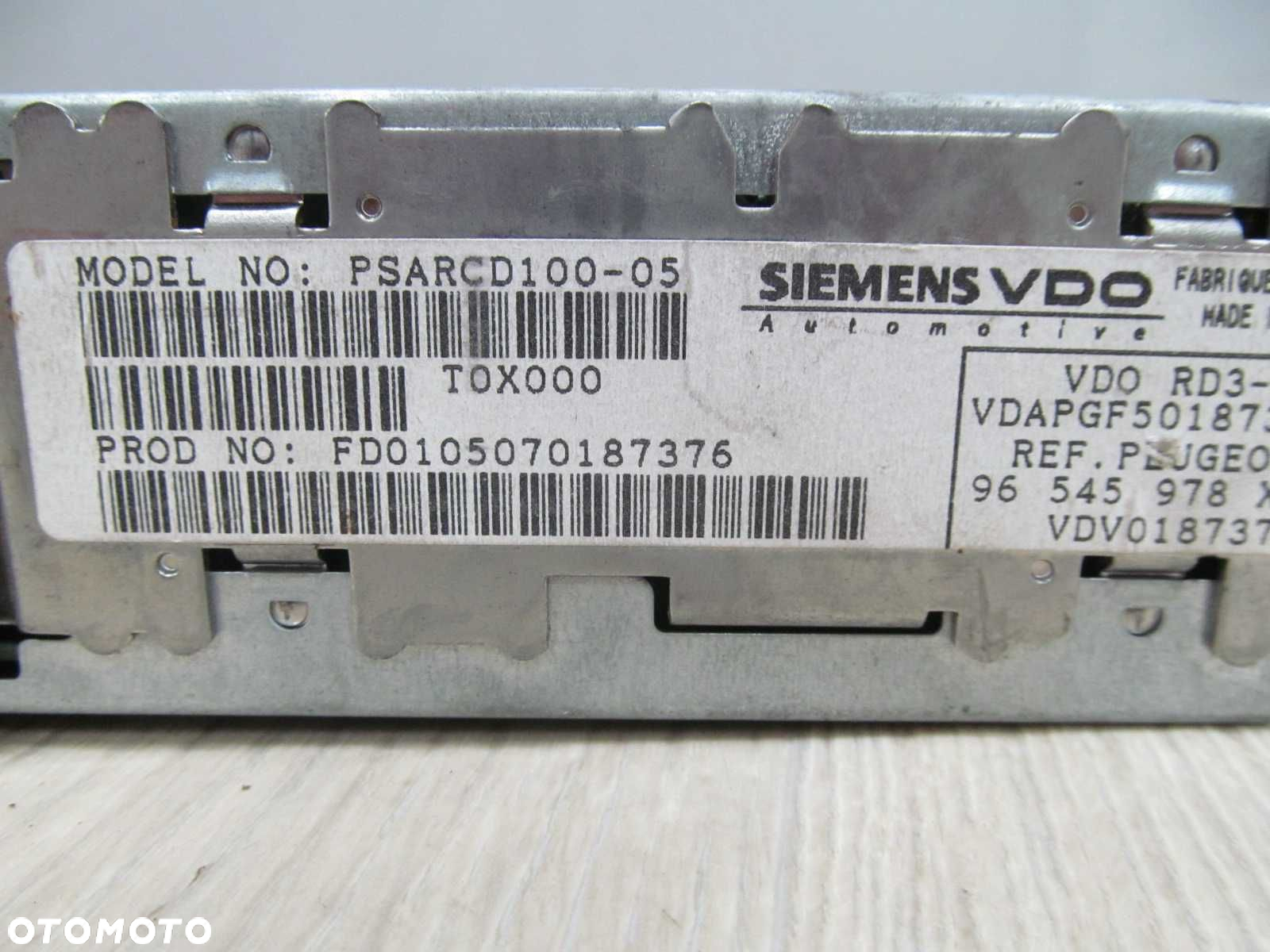 PEUGEOT CITROEN RADIO CD RD3-01 96545978XT - 4