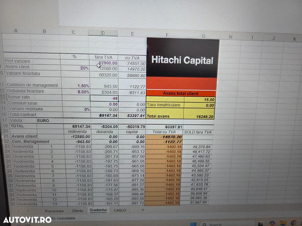 Hitachi ZX85, 2022, 3.177h, LAMA NIVELARE, senile CAUCIUC NOI, CUPLA RAPIDA HIDRAULICA+3 cupe noi, adanc sapare 5m, latimie 2,2m, inst picon pe brate, inst rotire pe brate, Aer condi, Antifurt, Computer in lb romana, leasing 4 ani-PROMOTIE 62.900 EUR+Tva - 40