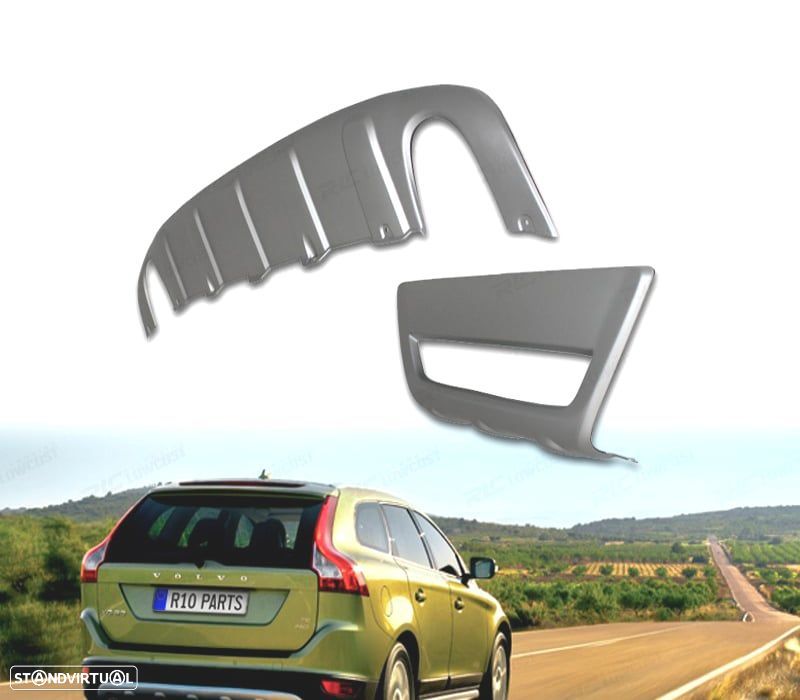SPOILER FRONTAL DIFUSOR TRASEIRO PÁRA-CHOQUES VOLVO XC60 08-13 LOOK R-DESIGN - 1