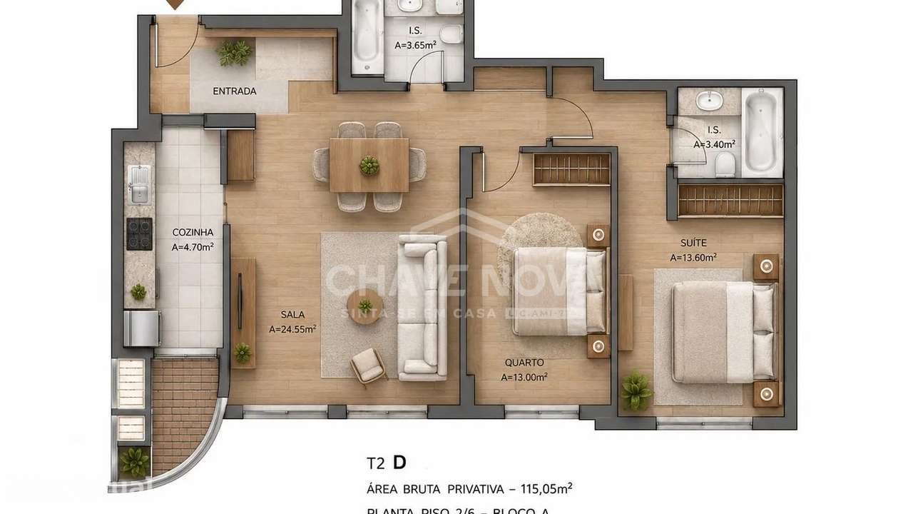 T2 renovado mobilado Jardins Arrábida - Gaia garagem e arrumos - Grande imagem: 2/25