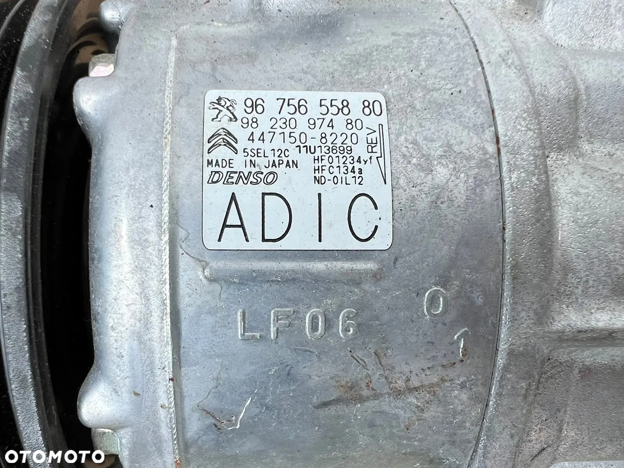 Peugeot 208,308 T9, Citroen DS, C4 Picasso II 1,6 2,0 HDI 1.2 VTI Sprężarka kompresor klimatyzacji 9672247080 - 3