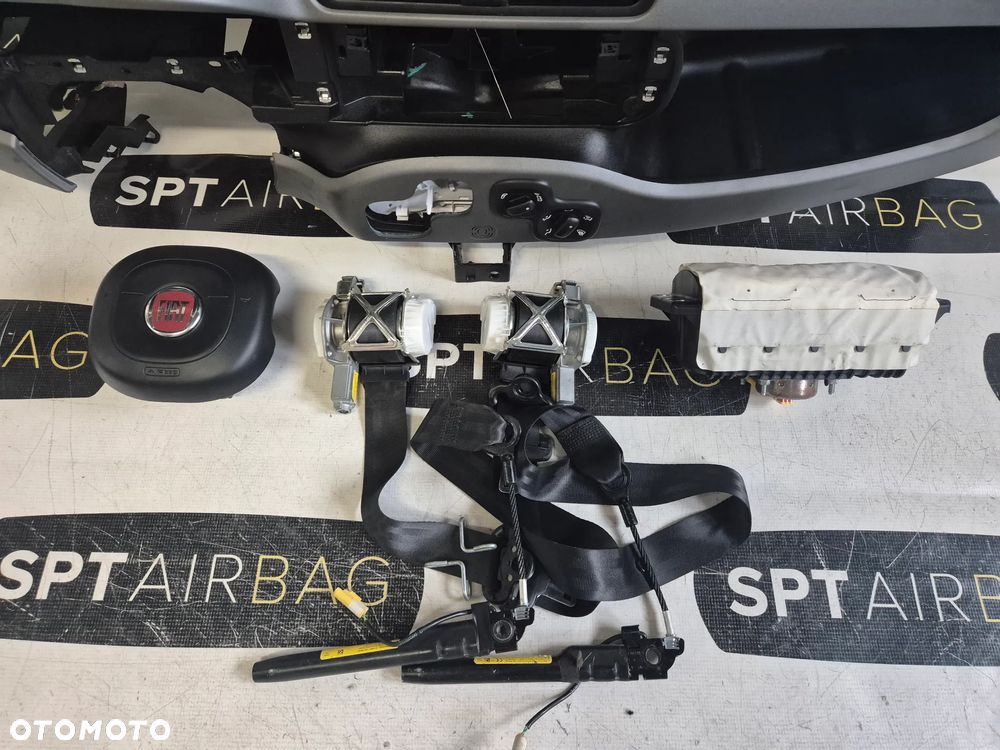FIAT PANDA DESKA ROZDZIELCZA KONSOLA KOKPIT PULPIT PODUSZKI AIRBAG AIR BAG PASY KIT SET - 6