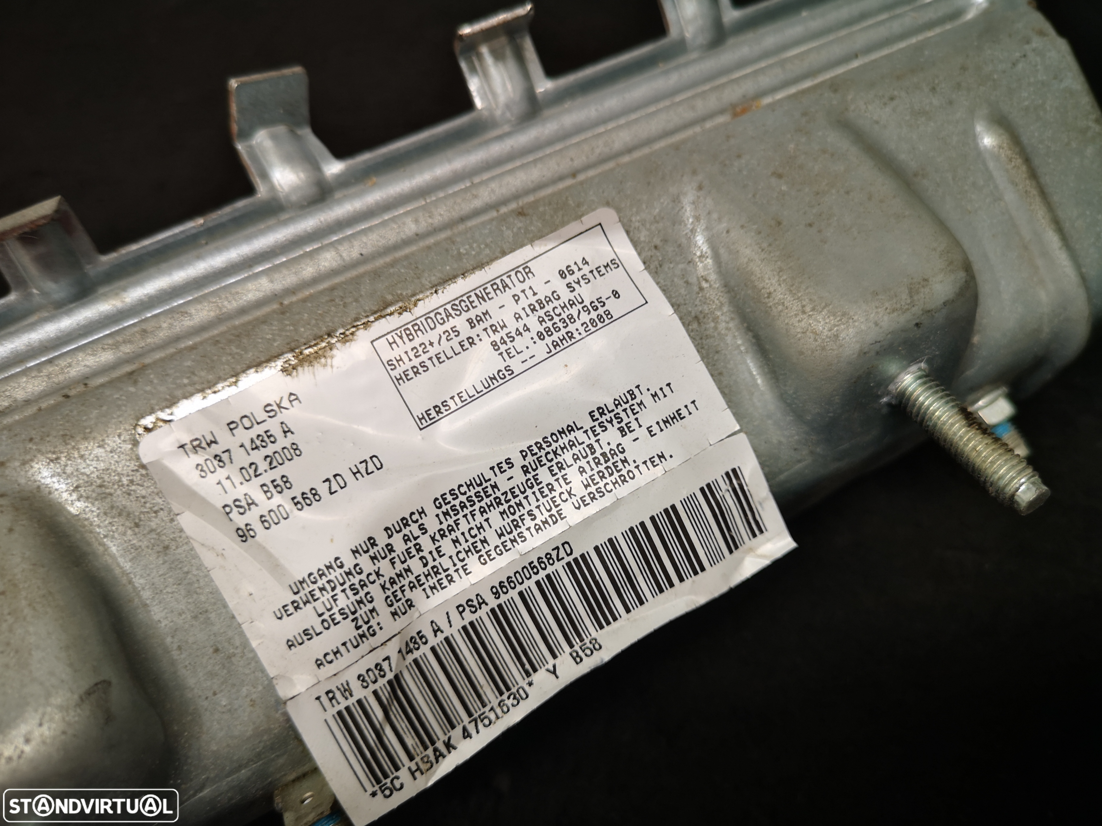 Airbag de joelhos Citroen ds3  2012+ - 4
