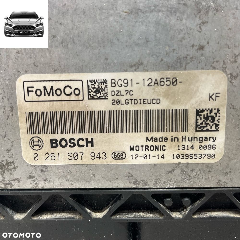 STEROWNIK SILNIKA 2.0 ECOBOOST FORD MONDEO MK4 LIFT BG91-12A650-KF - 2