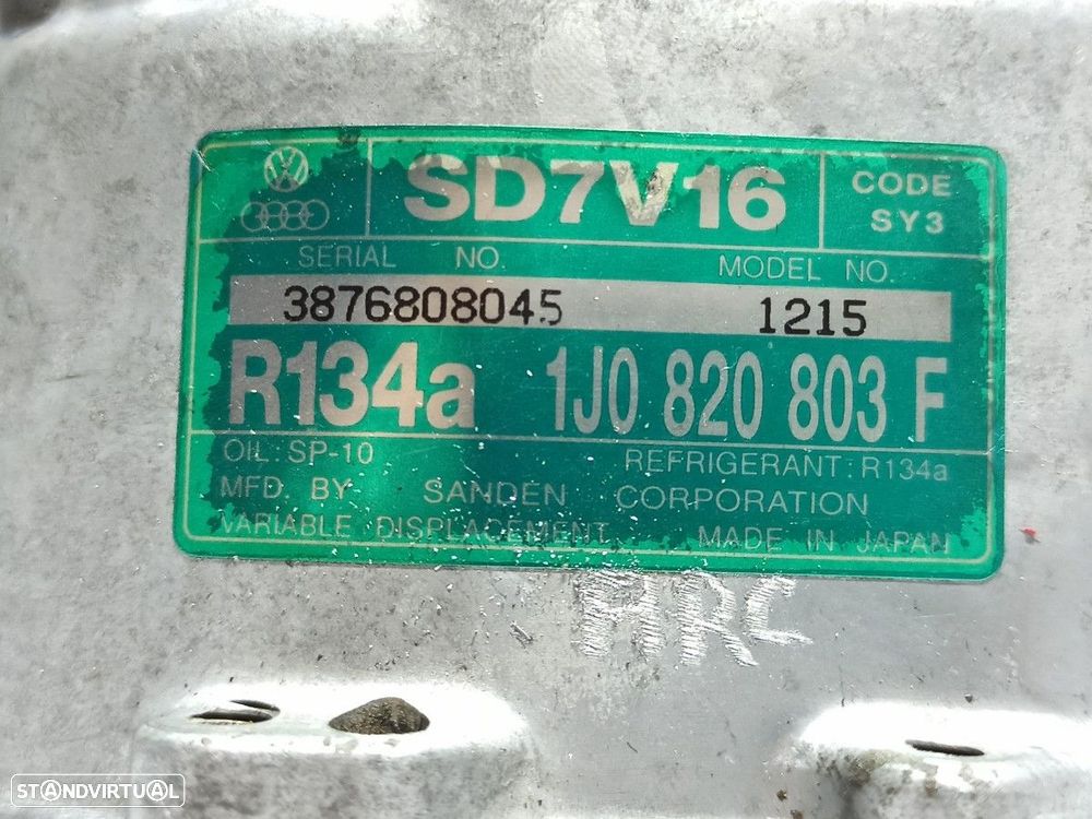 COMPRESSOR DE AR CONDICIONADO VOLKSWAGEN GOLF IV BERLINA (1J1) 25 ANIVERSARIO - 2