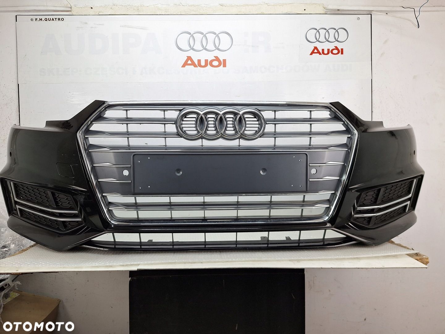 ZDERZAK AUDI S4 A4 S-LINE B9 8W 2017-2019 GRILL ATRAPA PRZED LIFTEM OE ASO - 1