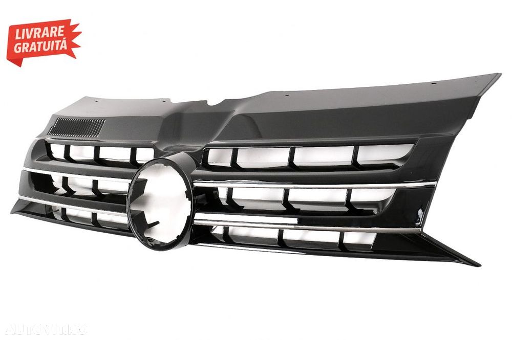 Prelungire Bara Fata cu Grila Centrala fara emblema si Lumini de zi LED DRL VW Tra- livrare gratuita - 8