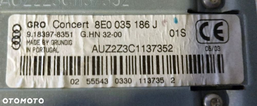 AUDI A4 B8 RADIO CD 8E0035186J - 2