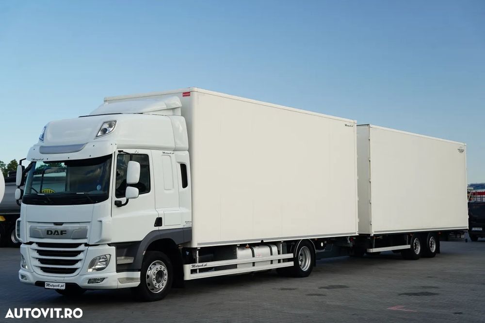 DAF CF 450 / COMBINAȚIE TANDEM 120 M3 / TRAFFIC / CONTAINER / 7.2 M + 8.0 M / LECITRAILER / PODEA REZISTENTĂ / EURO 6 - 2