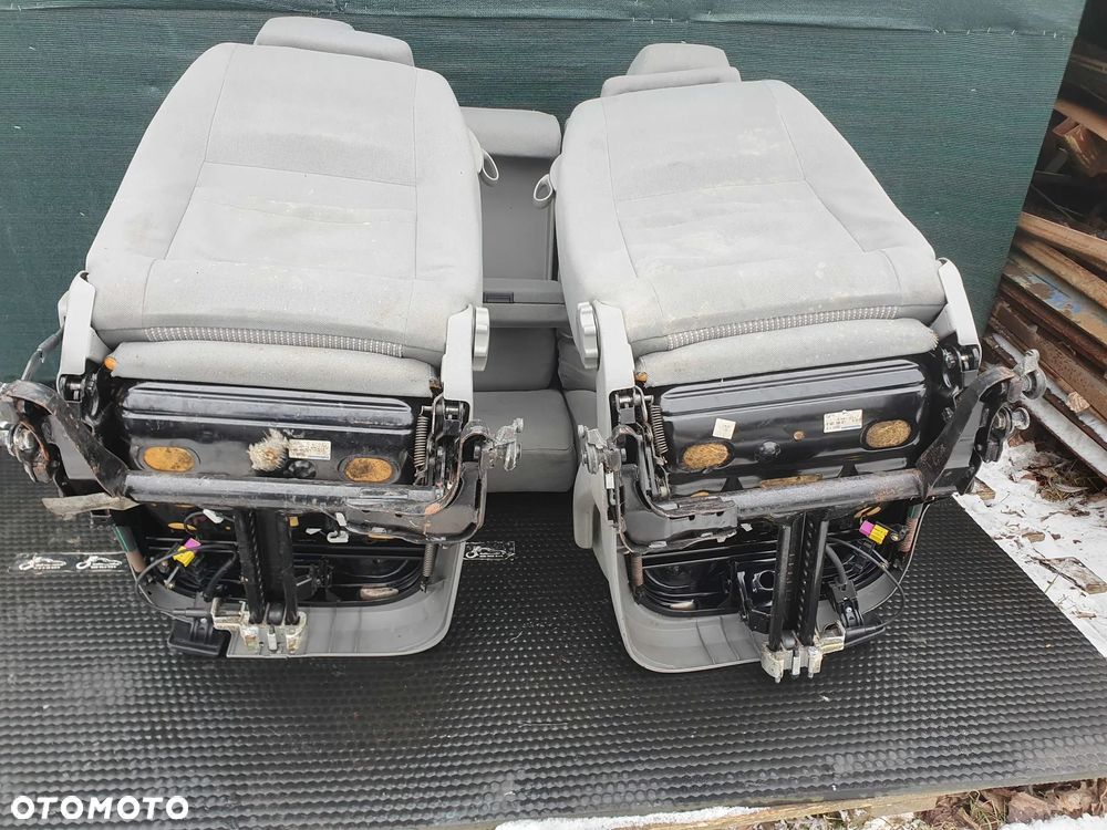 Fotele Fotel Kanapa Welur Jasne Siwe Podlokietnik VW Golf IV 4 3 drzwi komplet - 26