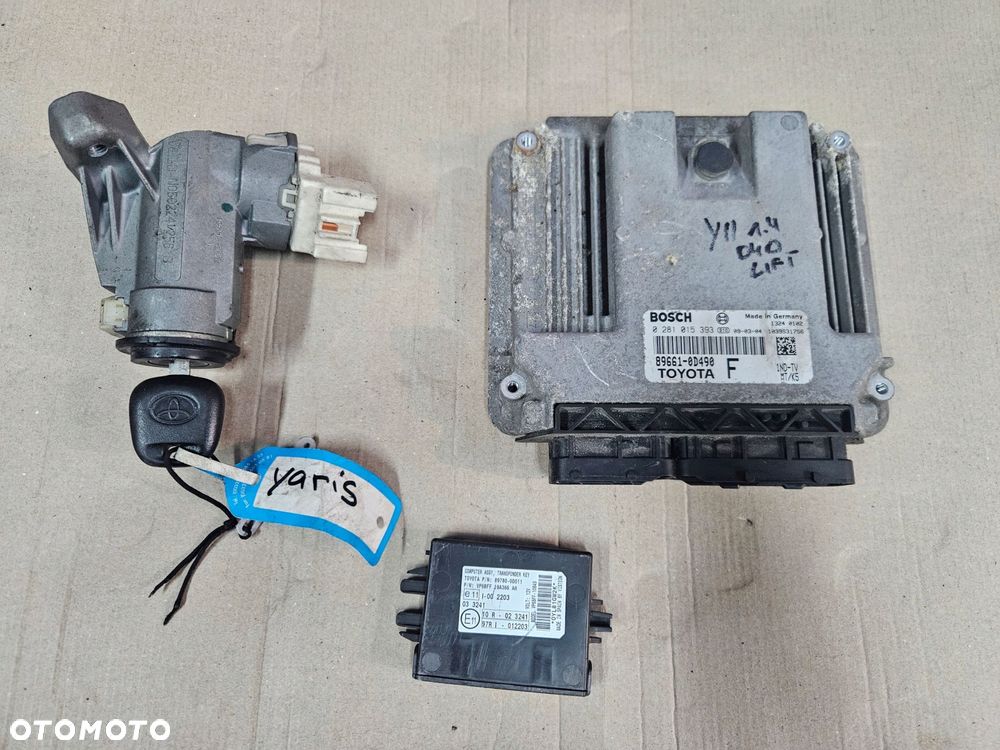 toyota yaris ii 09-11 1.4 d4d komputer kluczyk zestaw - 1