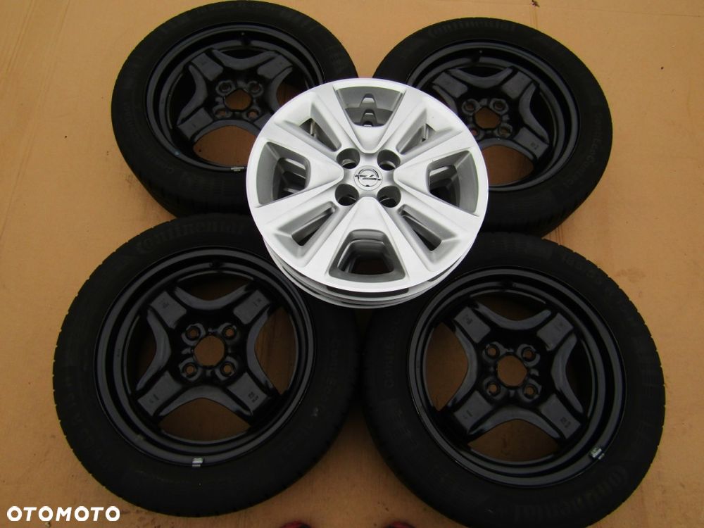 4x Felgi 15 Opel Adam Astra G H Corsa C D E Meriva Combo C + Kołpaki TPMS - 8